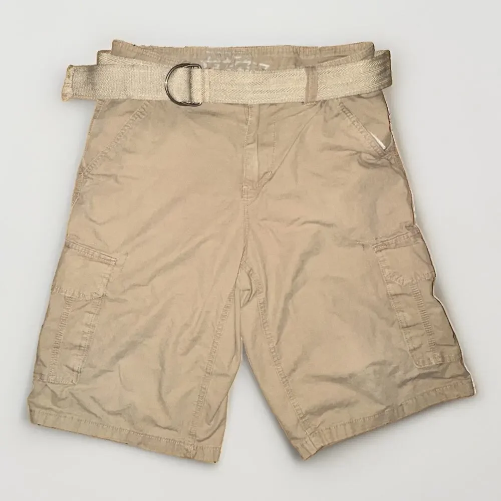 Vintage No Fear Cargo Shorts Tan With Belt 32x15 Y2K